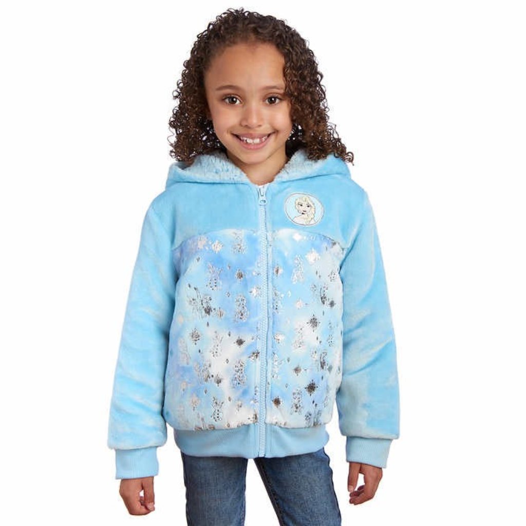 Girls Disney Frozen Plush Hoodie Size 6-7